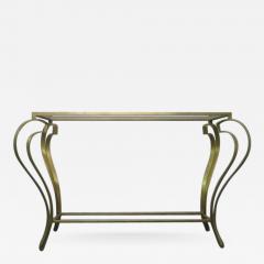 Hollywood Regency Iron Gold Gild Console Table - 524695