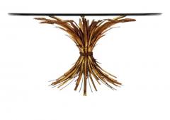 Hollywood Regency Italian Gold Gilt Glass Circular or Round Cocktail Table - 3982435