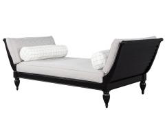 Hollywood Regency Italian Style Daybed Lounger in Black - 4220489