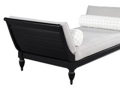 Hollywood Regency Italian Style Daybed Lounger in Black - 4220491