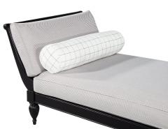 Hollywood Regency Italian Style Daybed Lounger in Black - 4220493
