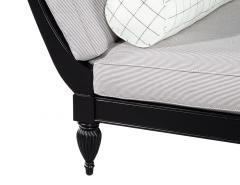 Hollywood Regency Italian Style Daybed Lounger in Black - 4220497