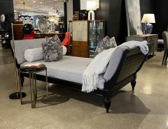 Hollywood Regency Italian Style Daybed Lounger in Black - 4220500