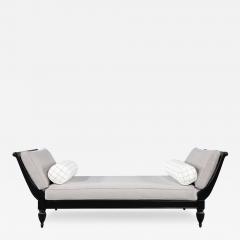 Hollywood Regency Italian Style Daybed Lounger in Black - 4221965
