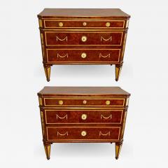 Hollywood Regency Jansen Style Chests or Commodes Tortoise Shell Finish a Pair - 1281317