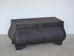 Hollywood Regency Lacquered Rattan Chest - 1989983