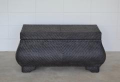 Hollywood Regency Lacquered Rattan Chest - 1989990