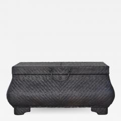 Hollywood Regency Lacquered Rattan Chest - 1995183