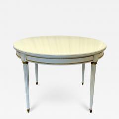Hollywood Regency Louis XVI Style Dining Table White Lacquer Bronze - 2709496