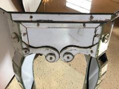 Hollywood Regency Mirrored Console with Applied Decoration and Cabriolet Legs - 2944638