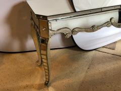 Hollywood Regency Mirrored Console with Applied Decoration and Cabriolet Legs - 2944640