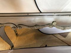 Hollywood Regency Mirrored Console with Applied Decoration and Cabriolet Legs - 2944645
