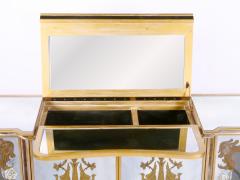 Hollywood Regency Mirrored Eglomise Bar Credenza Server - 3337542