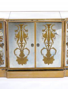 Hollywood Regency Mirrored Eglomise Bar Credenza Server - 3337543