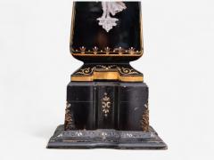 Hollywood Regency Opaline Bronze Painted Table Lamps France 1920s - 4212494