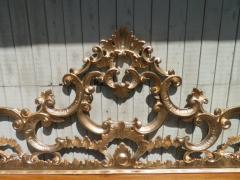 Hollywood Regency Ornate Cast Metal Antique Italian Gilded King Size Headboard - 1592643