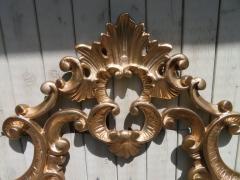 Hollywood Regency Ornate Cast Metal Antique Italian Gilded King Size Headboard - 1592649