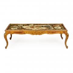 Hollywood Regency Painted Polychromed Low Coffee Table ca 1940 - 4501238