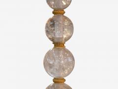 Hollywood Regency Rock Crystal Bronze Table Lamps France 1960s - 4202257