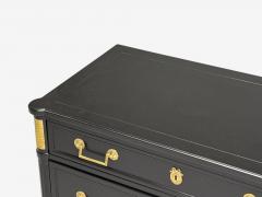 Hollywood Regency Style Black Lacquer Bronze Dresser USA 1960s - 4145950