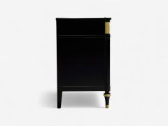 Hollywood Regency Style Black Lacquer Bronze Dresser USA 1960s - 4145954