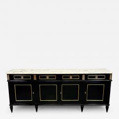 Hollywood Regency Style Black Lacquer Sideboard Credenza Maison Jansen Style - 3280158