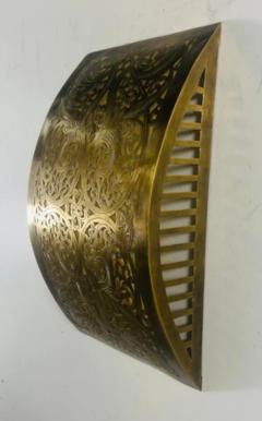 Hollywood Regency Style Brass Filigree Design Wall Sconce a Pair - 2867471