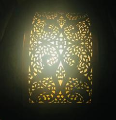 Hollywood Regency Style Brass Filigree Design Wall Sconce a Pair - 2867503