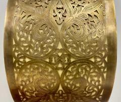 Hollywood Regency Style Brass Filigree Design Wall Sconce a Pair - 3809128