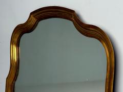 Hollywood Regency Style Bronze Scalloped Wall Mirror USA 1950s - 4387837