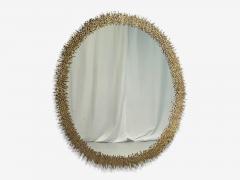 Hollywood Regency Style Brutalist Modern Round Wall Mirrors Brass Star Motif - 4521447
