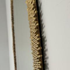 Hollywood Regency Style Brutalist Modern Round Wall Mirrors Brass Star Motif - 4521457