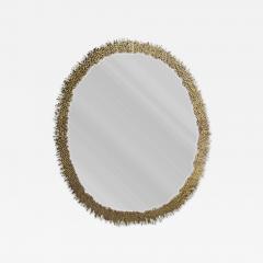 Hollywood Regency Style Brutalist Modern Round Wall Mirrors Brass Star Motif - 4522049