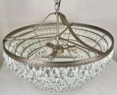 Hollywood Regency Style Circular Cascade Design Crystal Chandelier - 3851604