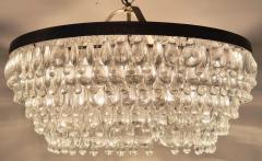 Hollywood Regency Style Circular Cascade Design Crystal Chandelier - 3851605