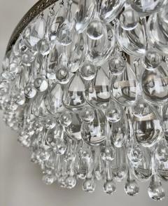 Hollywood Regency Style Circular Cascade Design Crystal Chandelier - 3851610