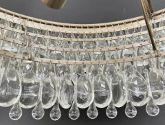 Hollywood Regency Style Circular Cascade Design Crystal Chandelier - 3851612