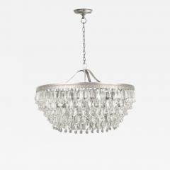 Hollywood Regency Style Circular Cascade Design Crystal Chandelier - 3854892