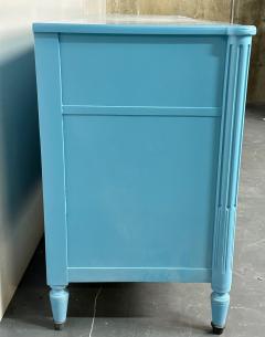 Hollywood Regency Style Dresser Sideboard Cerulean Blue Lacquer Baker - 2968737