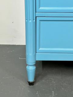 Hollywood Regency Style Dresser Sideboard Cerulean Blue Lacquer Baker - 2968742