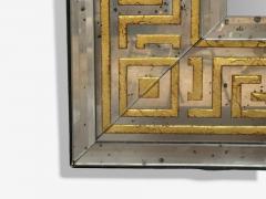 Hollywood Regency Style Etched Glass Gilt Greek Key Wall Mirrors USA 21st c - 4175677