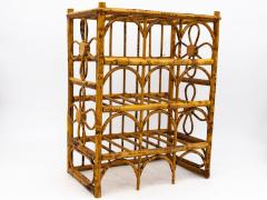 Hollywood Regency Style Faux Bamboo Wine Rack 1970s USA - 3701614