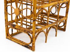 Hollywood Regency Style Faux Bamboo Wine Rack 1970s USA - 3701616