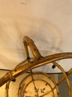 Hollywood Regency Style Faux Bamboo glomis Glass Three Tier tager Stand - 3002803