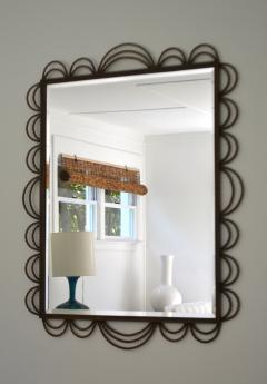 Hollywood Regency Style Gilt Metal Wall Mirror - 3175222
