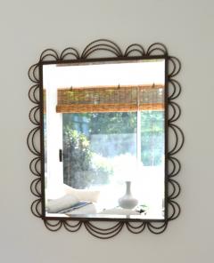 Hollywood Regency Style Gilt Metal Wall Mirror - 3175224