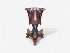 Hollywood Regency Style Mahogany Parcel Gilt Cellarette England 19th c  - 4289539