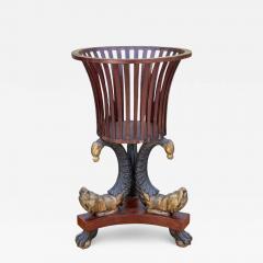 Hollywood Regency Style Mahogany Parcel Gilt Cellarette England 19th c  - 4290680