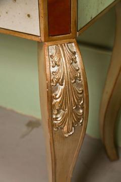 Hollywood Regency Style Mirror Console Table With Gold Gilt Frame Single Drawer - 2943225