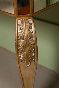 Hollywood Regency Style Mirror Console Table With Gold Gilt Frame Single Drawer - 2943228